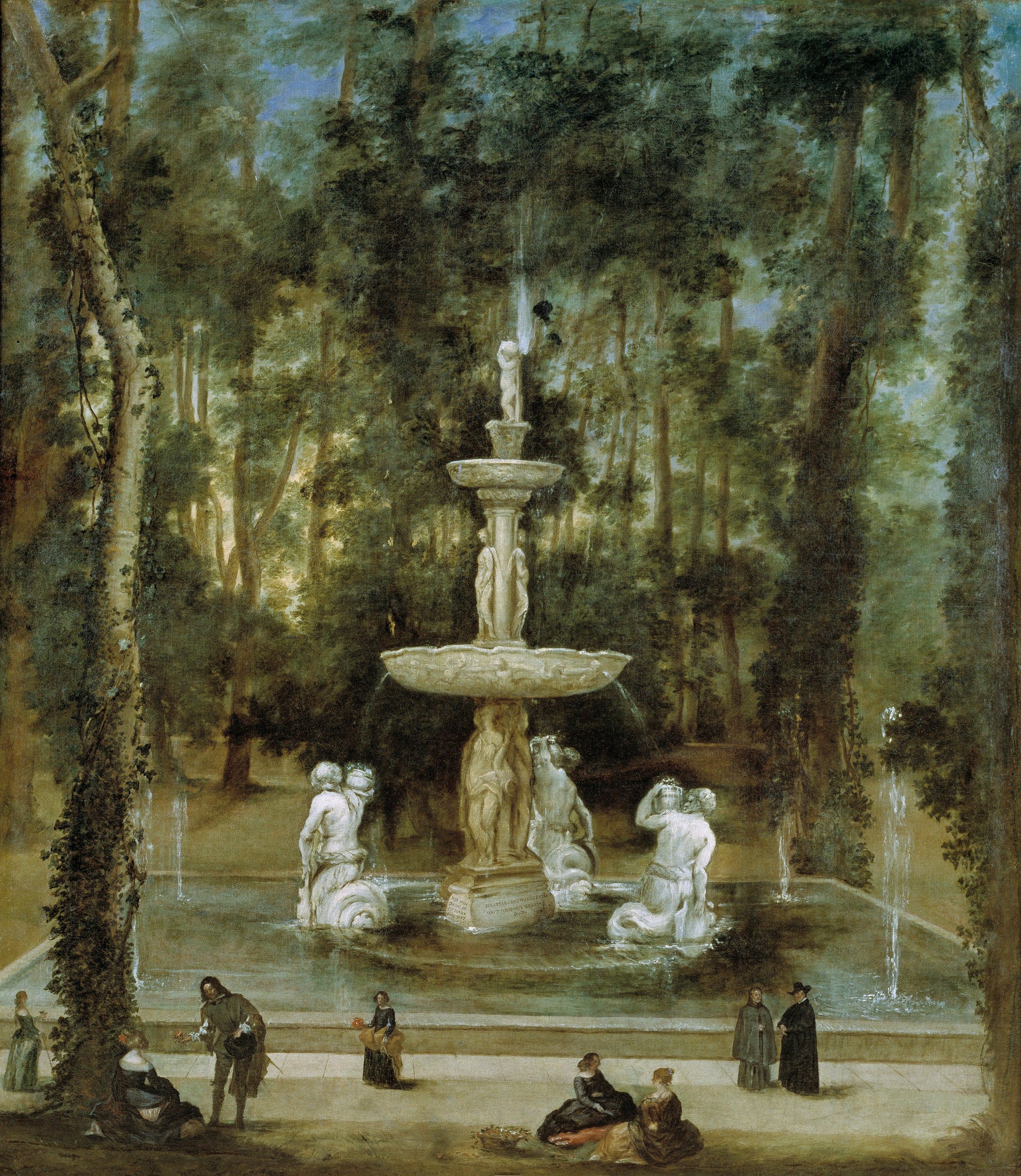 La fontaine des Tritons dans le jardin de l'île, Aranjuez - Diego Velázquez