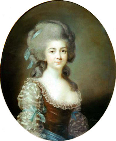 Portrait d'Antoinette Saint-Huberty (1756-1812), actrice française. - Élisabeth Vigée Le Brun