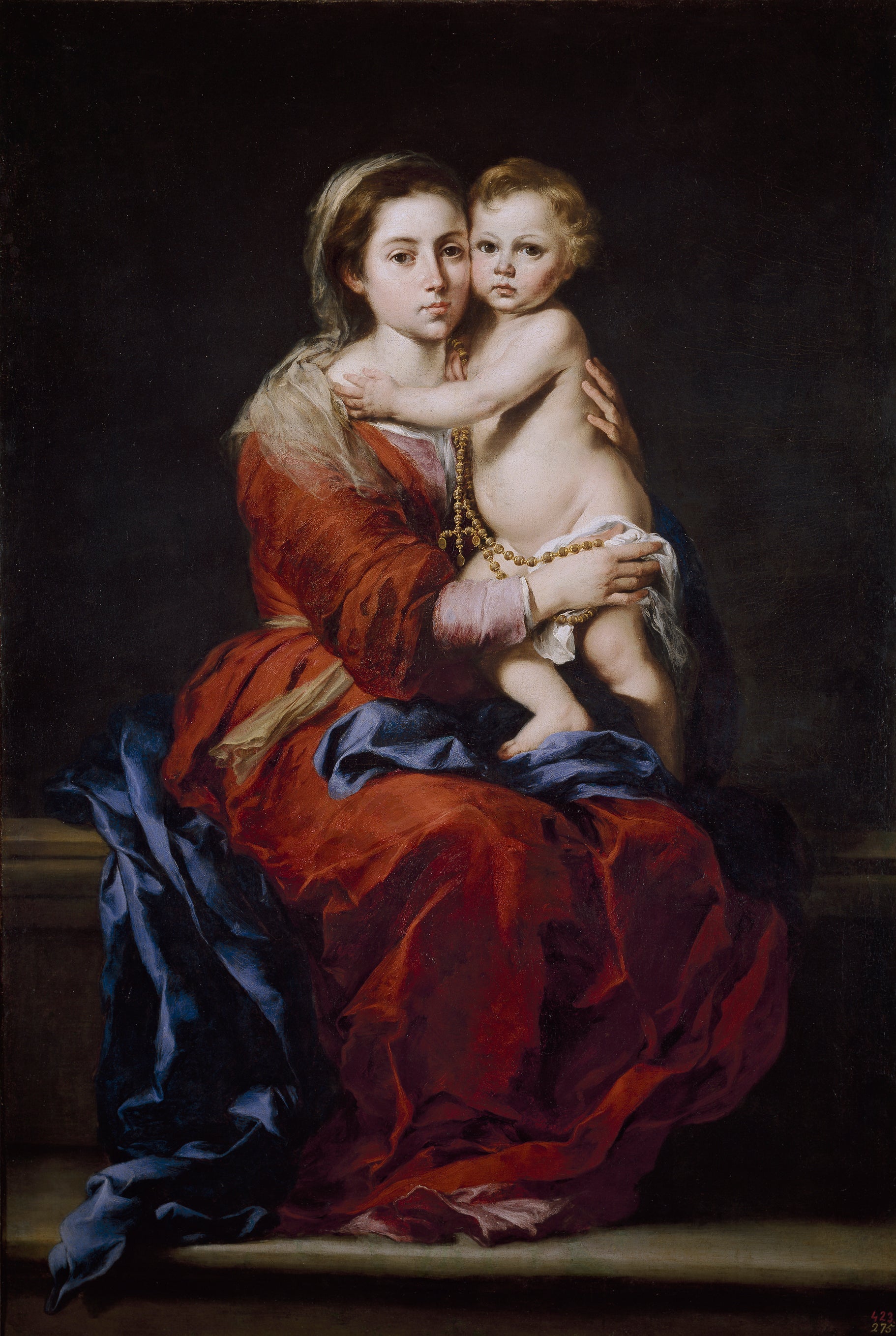 Vierge à l'Enfant avec un chapelet - Bartolomé Esteban Murillo