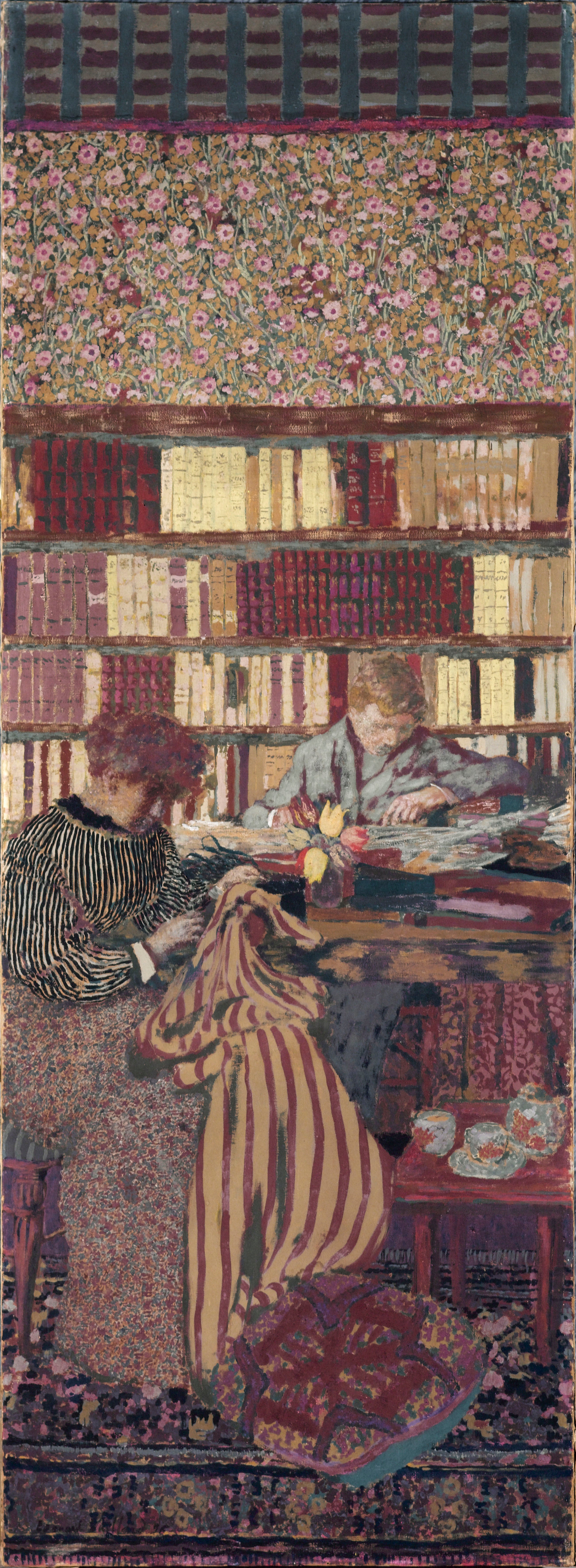 Personnages dans un intérieur. Le travail - Édouard Vuillard