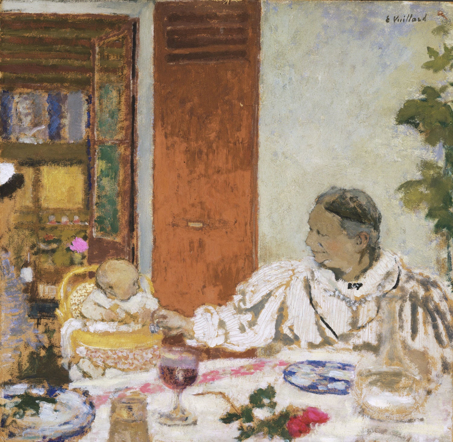 La grand-mère. À table - Édouard Vuillard