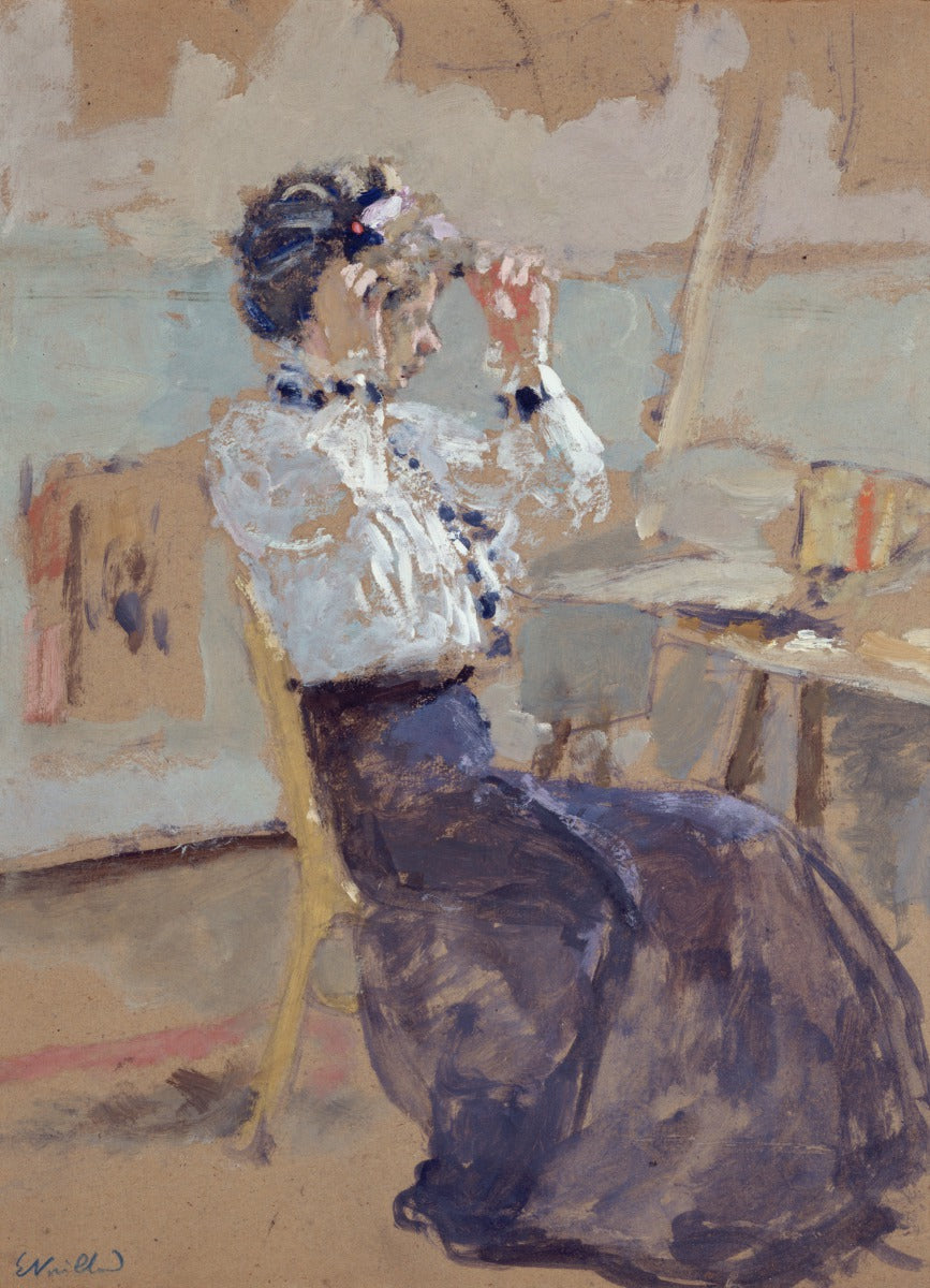 Jeune femme impose un chapeau - Édouard Vuillard