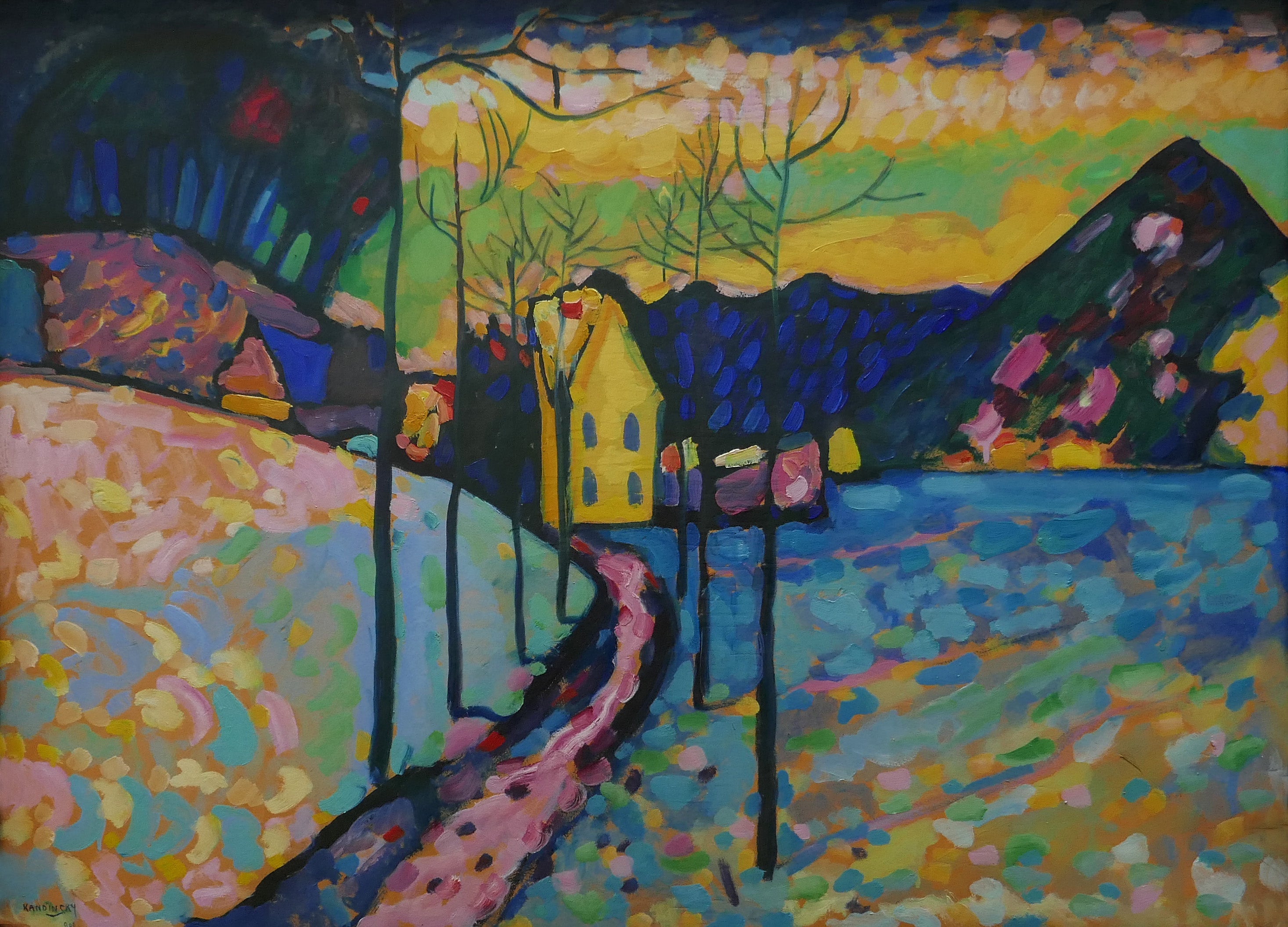 Reproduction du tableau « Paysage d'hiver - Vassily Kandinsky » par Alpha Reproduction en peinture à l’huile