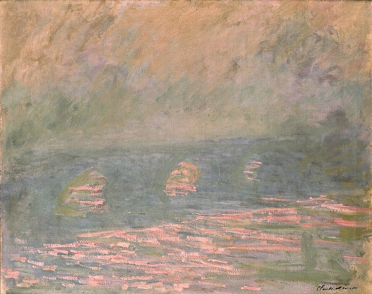 Waterloo Bridge de Claude Monet, la Tamise et le pont dans une brume colorée