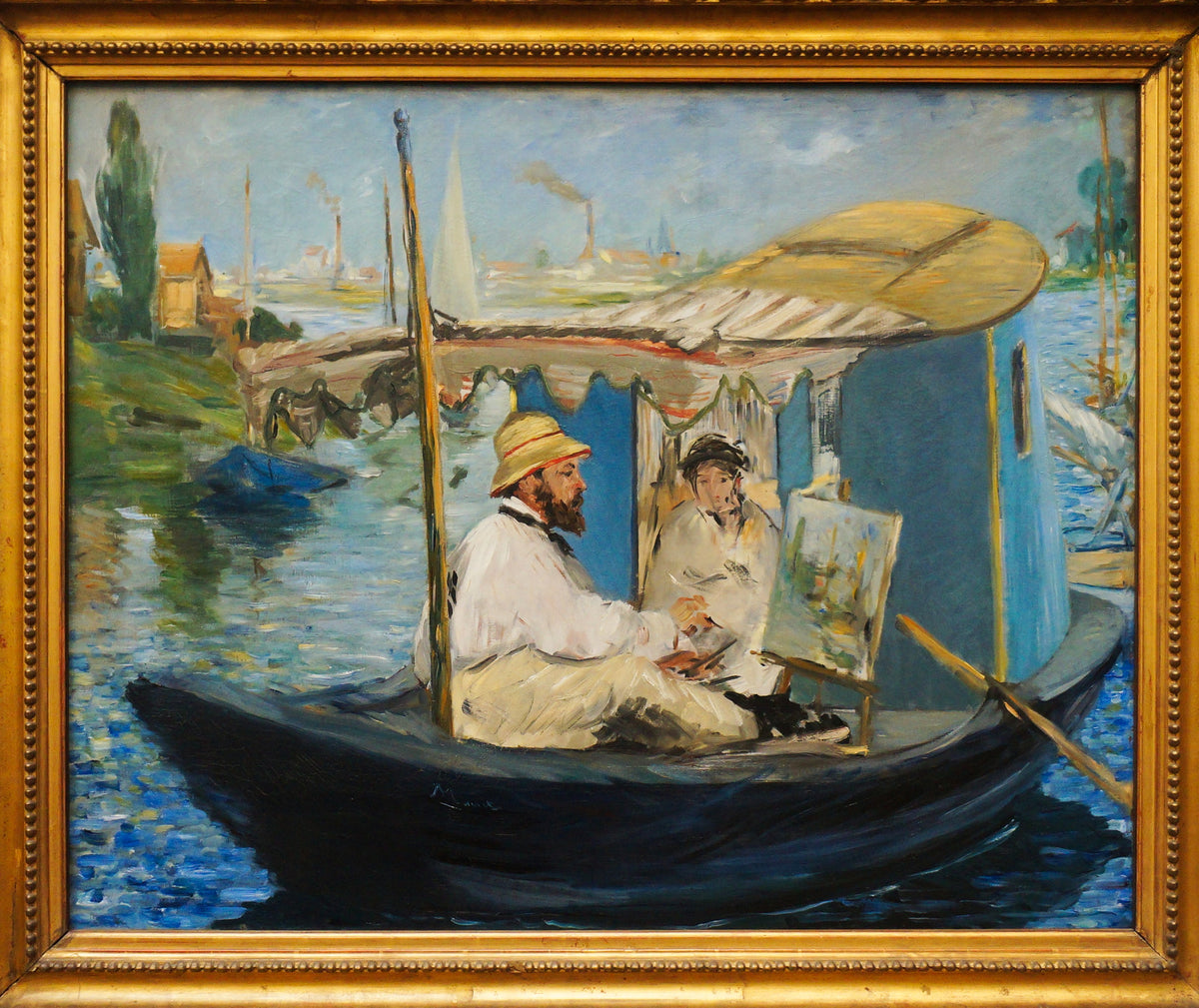 Édouard Manet, Monet peignant sur son atelier-bateau