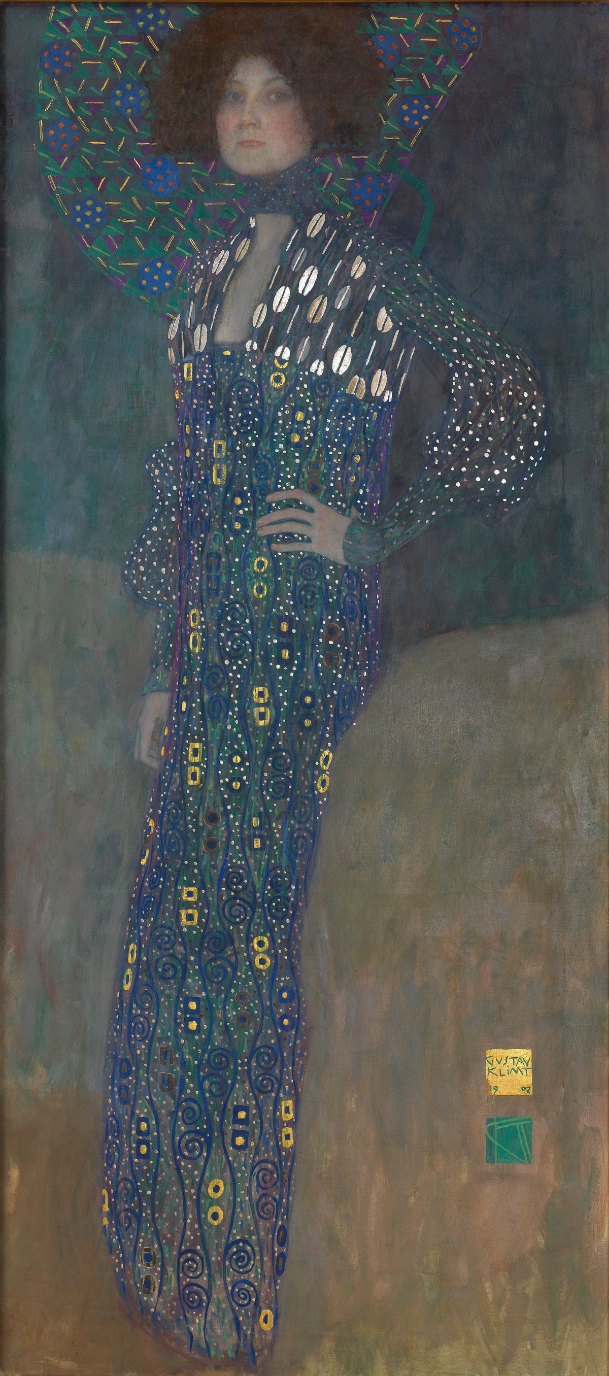 Gustav Klimt, Portrait d’Emilie Flöge, œuvre entière