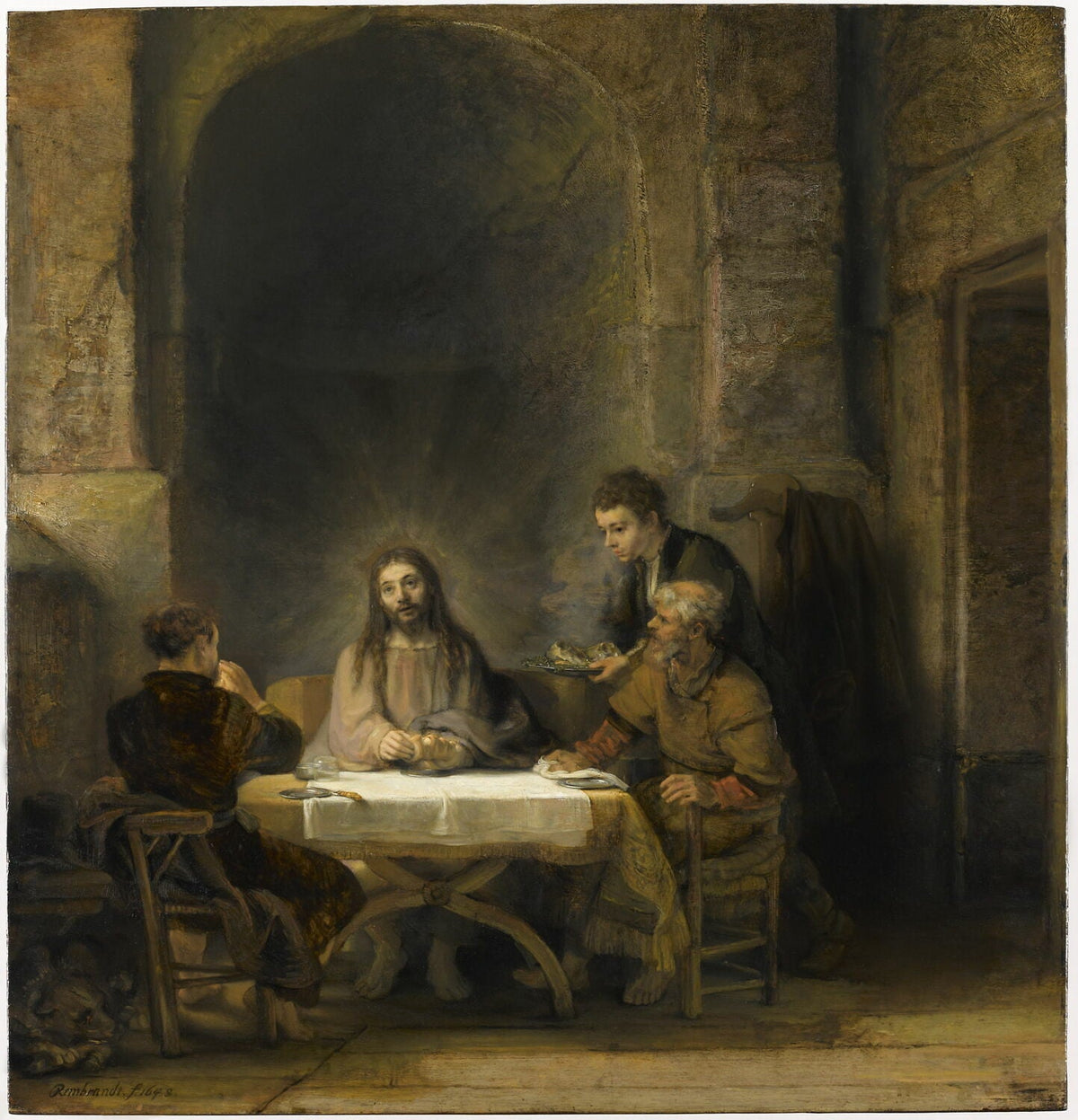 Les Pèlerins d’Emmaüs de Rembrandt, 1648, musée du Louvre