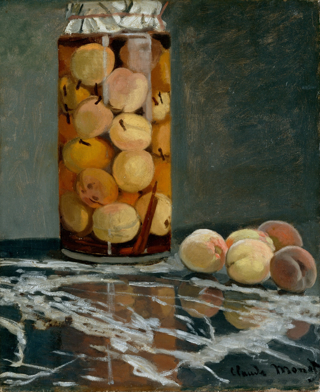 Le Bocal de pêches de Claude Monet – vue complète