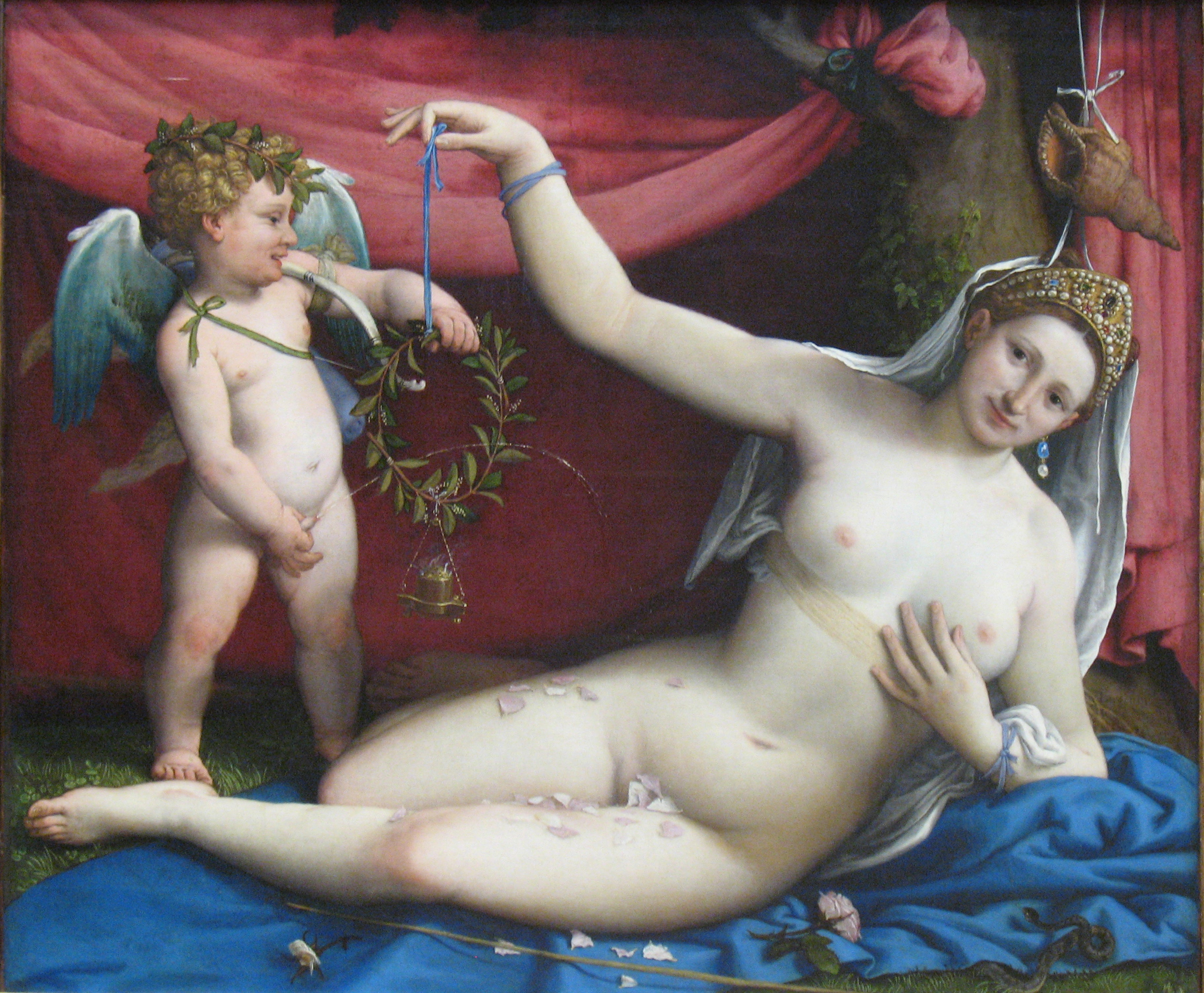 Vénus et Cupidon - Lorenzo Lotto