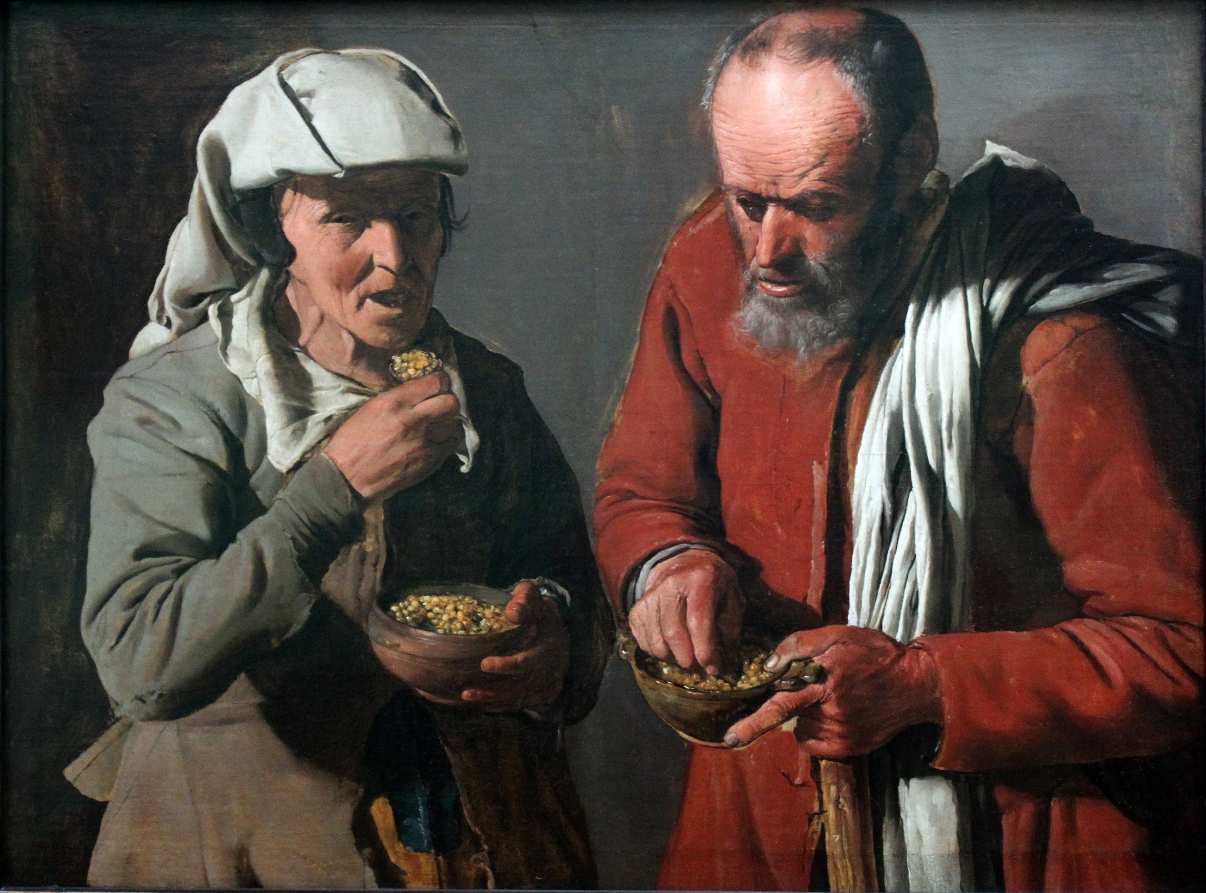 Les Mangeurs de pois - Georges de La Tour - Alpha Reproduction