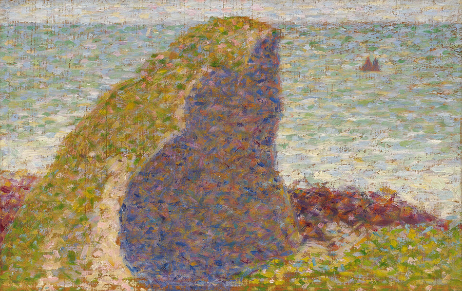 Étude pour « Le Bec du Hoc, Grandcamp », Georges Seurat, 1885