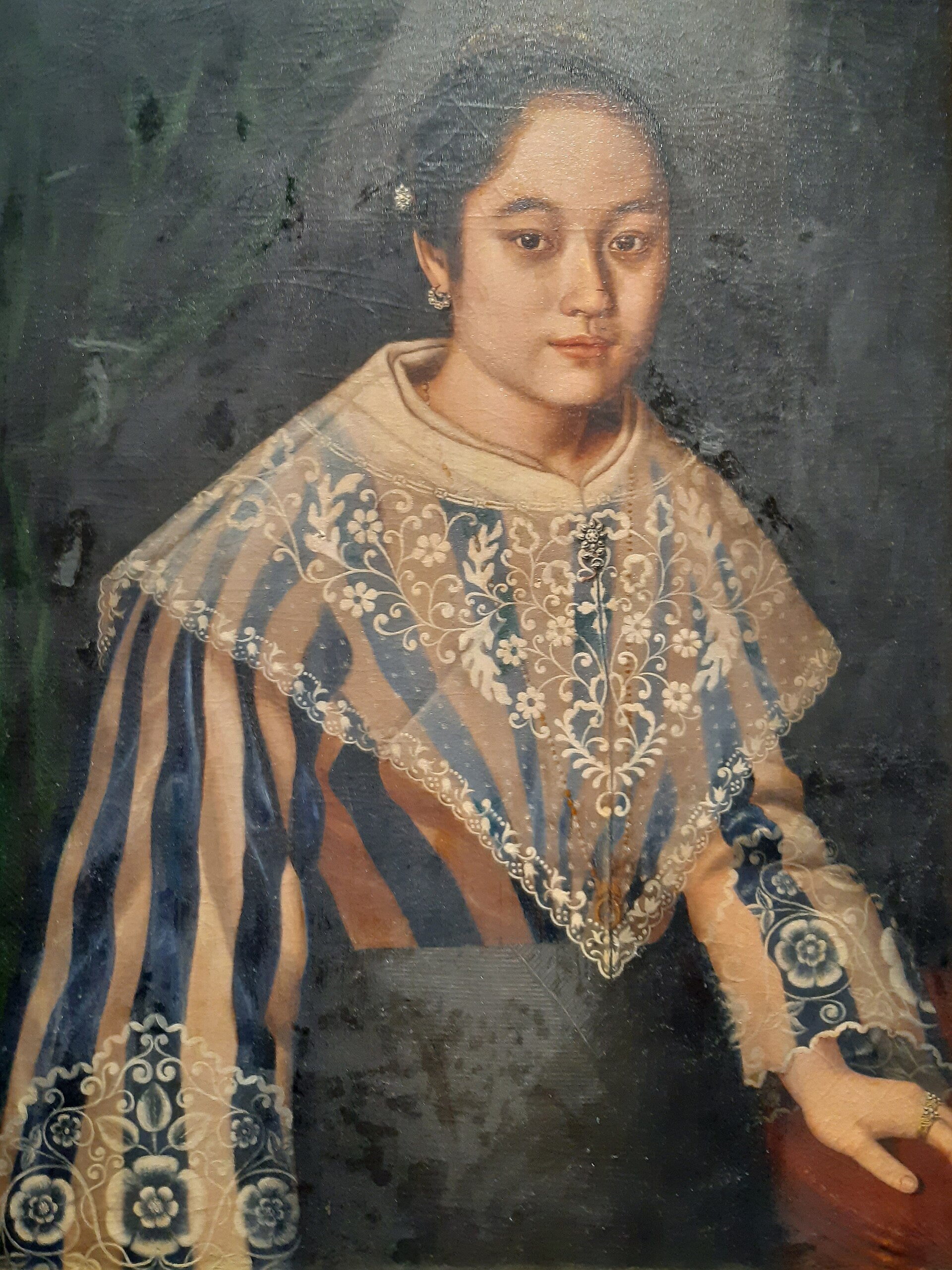 Portrait de Filomena Asunción Villafranca — Justiniano Asunción, vers 1870, Huile sur toile