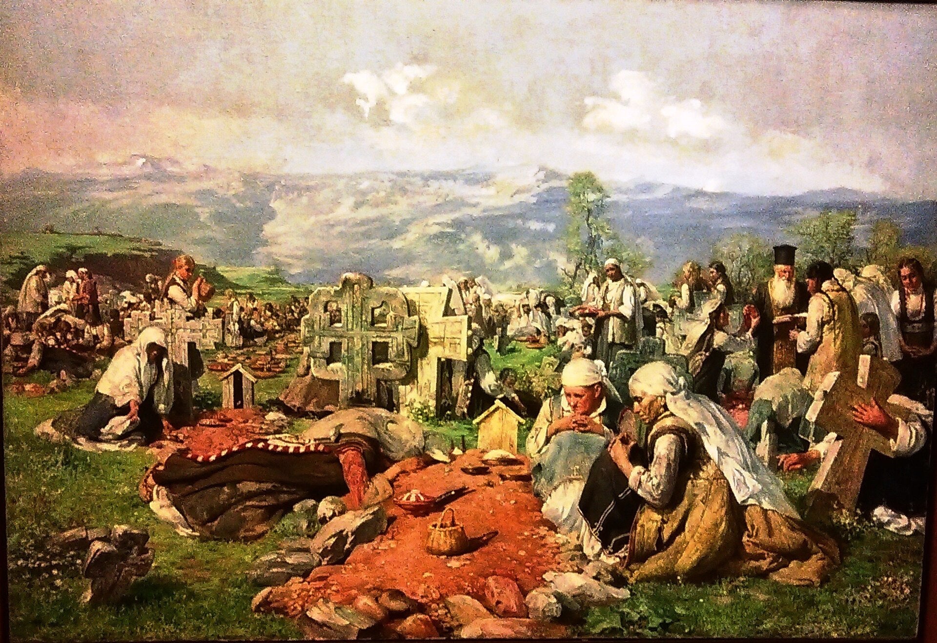 Jour des morts, Ivan Mrkvička, 1899, huile sur toile