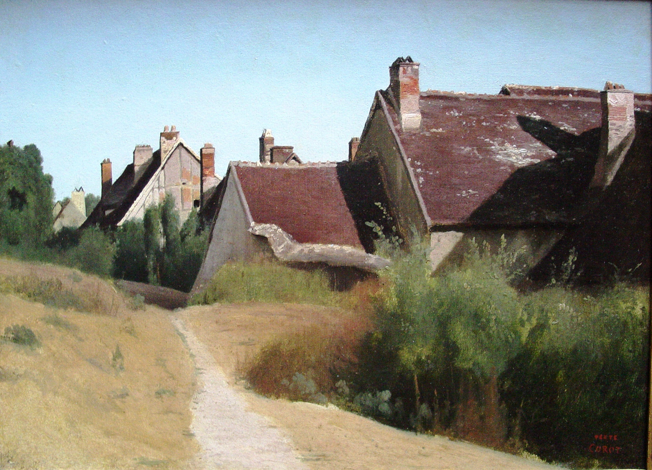 maisons aux environs d'Orléans - Jean-Baptiste Camille Corot