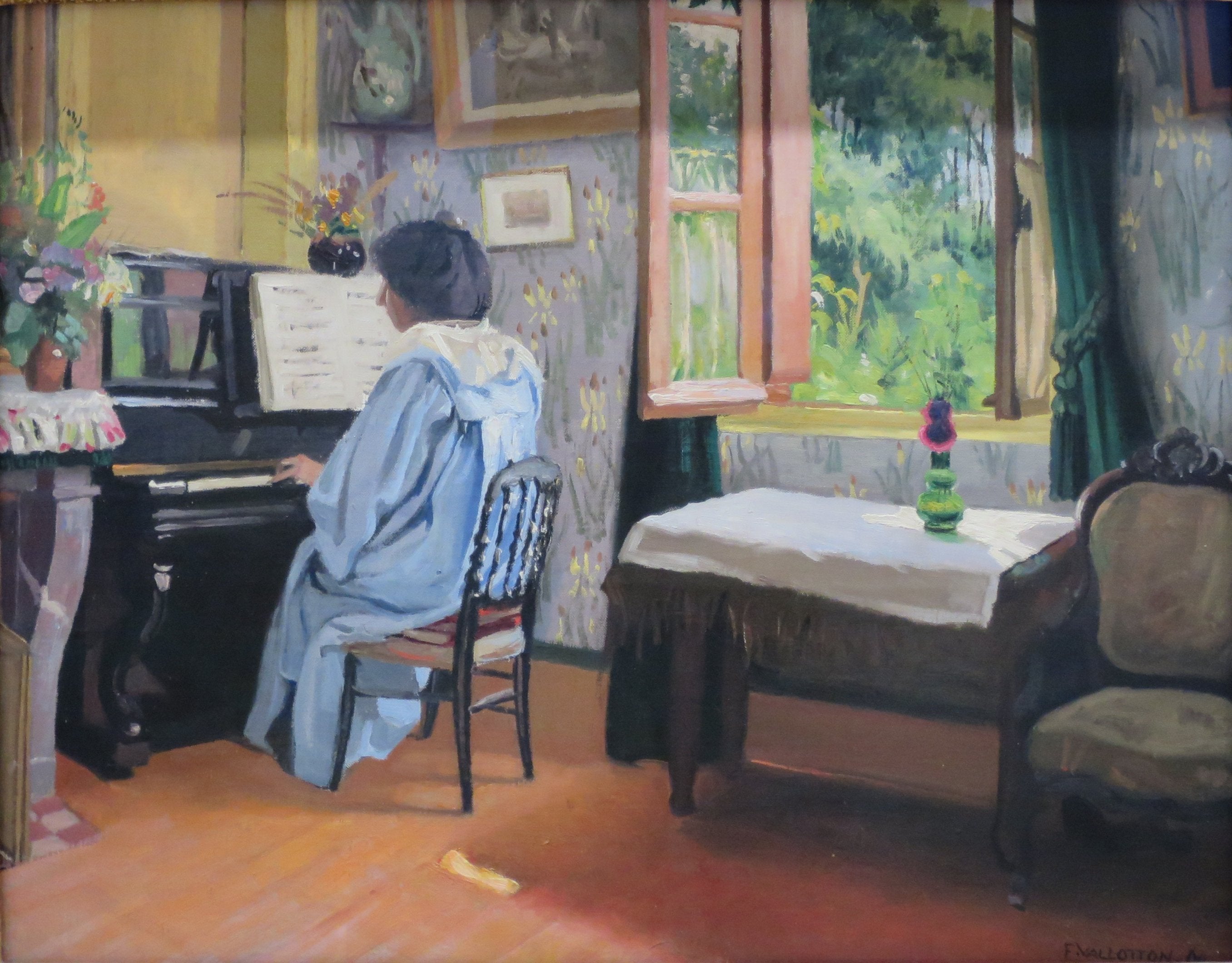 Femme au piano - Félix Vallotton