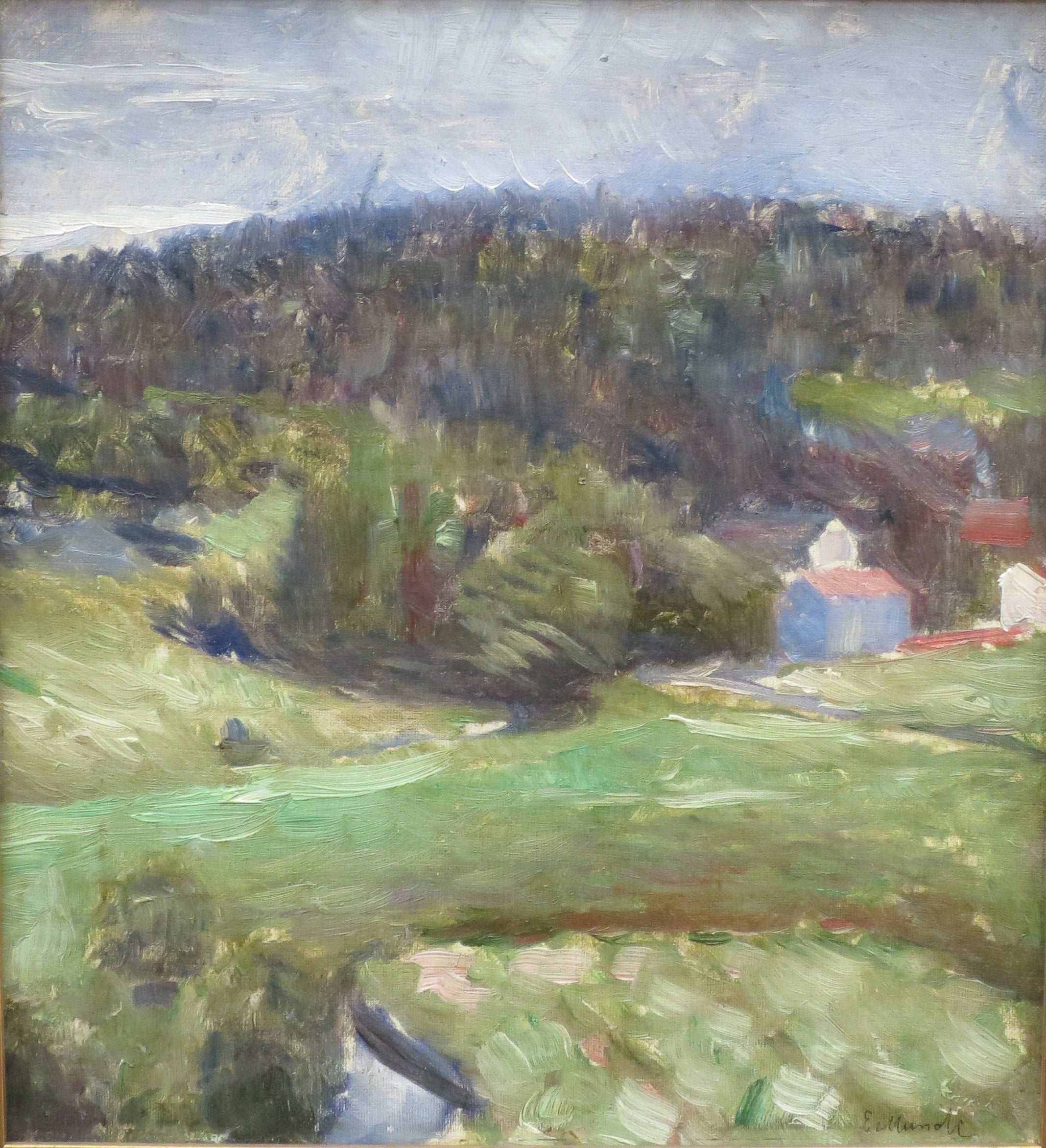 Reproduction du tableau « Paysage - Edvard Munch » par Alpha Reproduction en peinture à l’huile