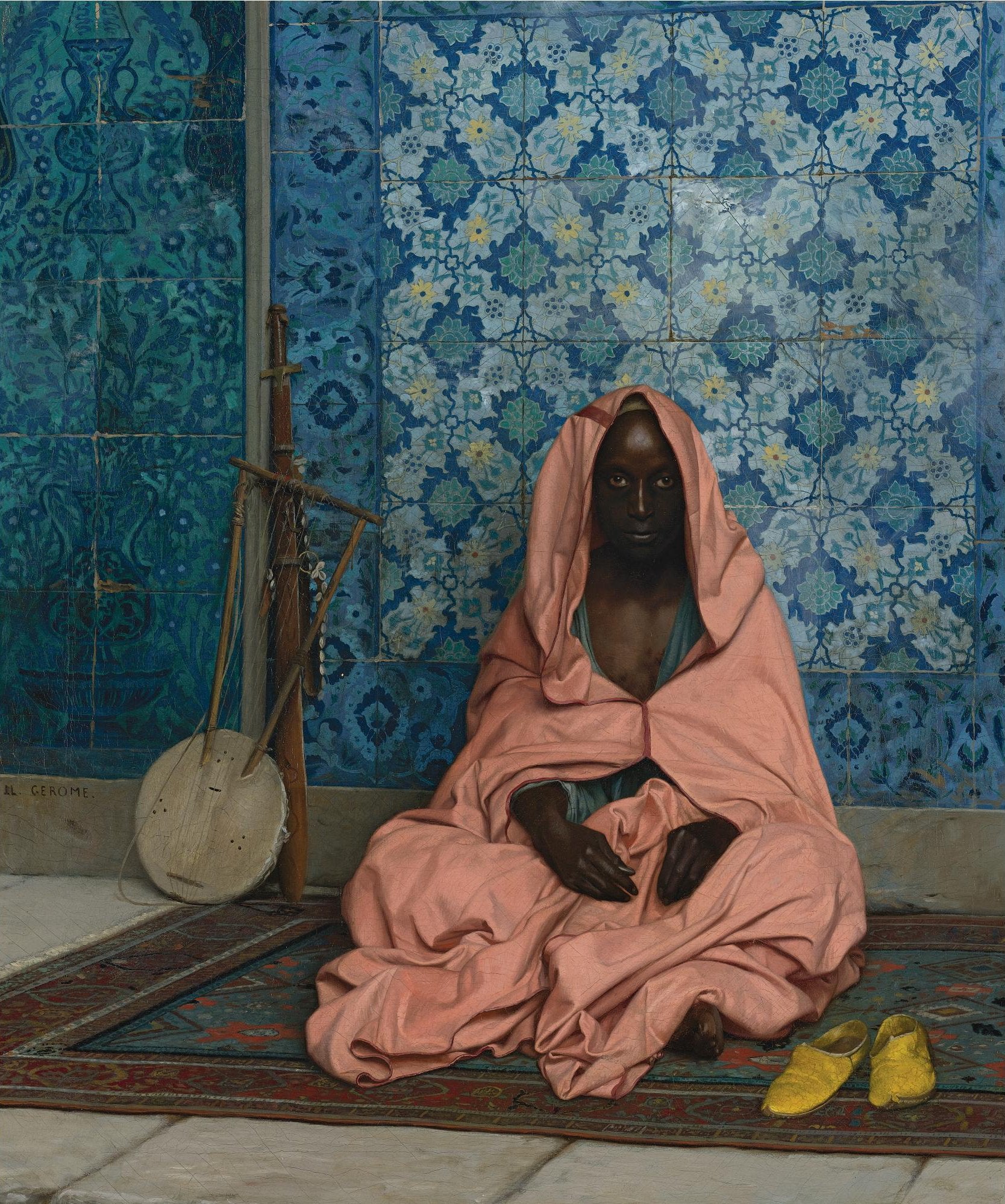 Reproduction du tableau « Le Barde noir - Jean-Léon Gérôme » par Alpha Reproduction en peinture à l’huile
