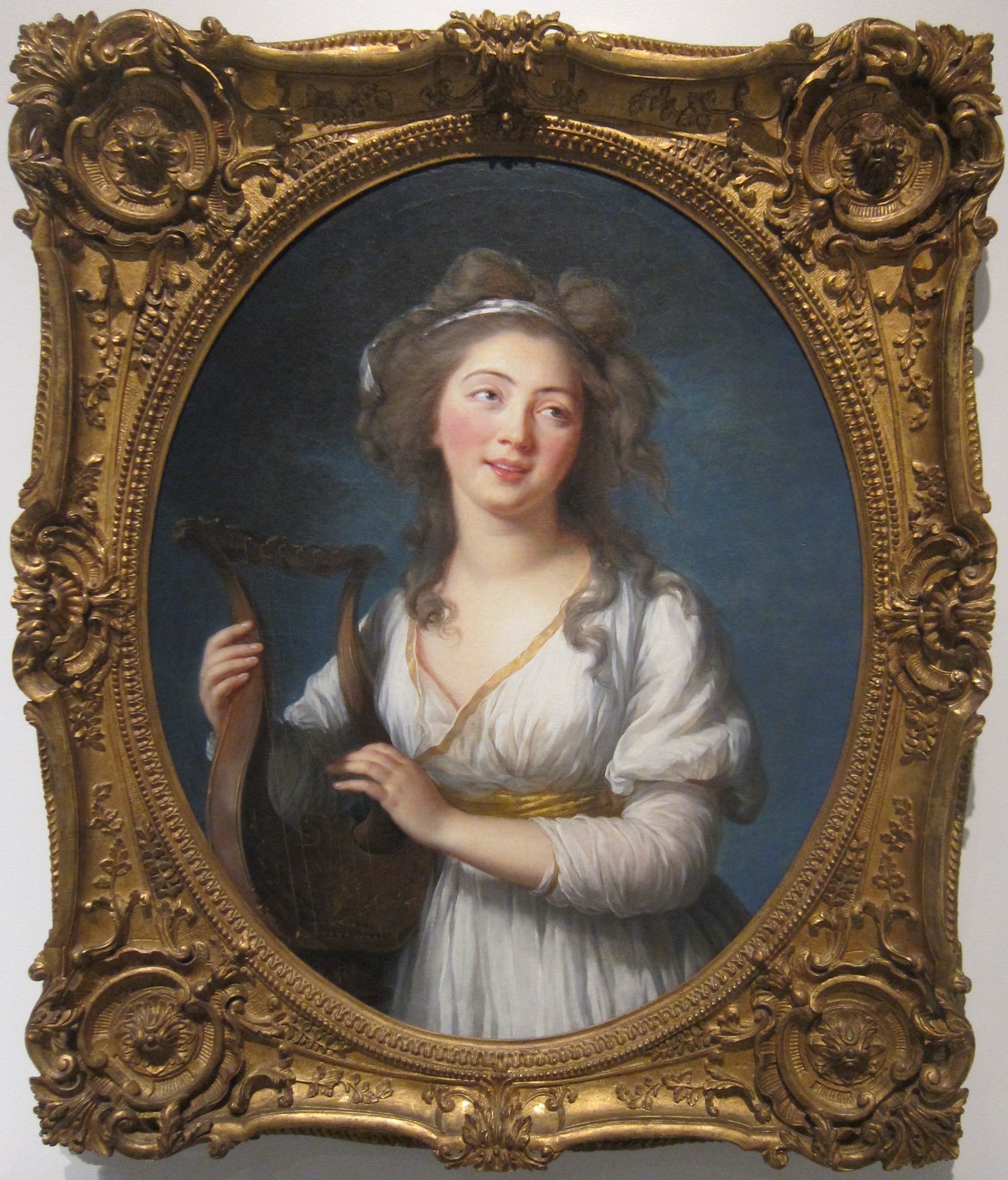 Portrait d'une jeune femme jouant de la lyre - Élisabeth Vigée Le Brun