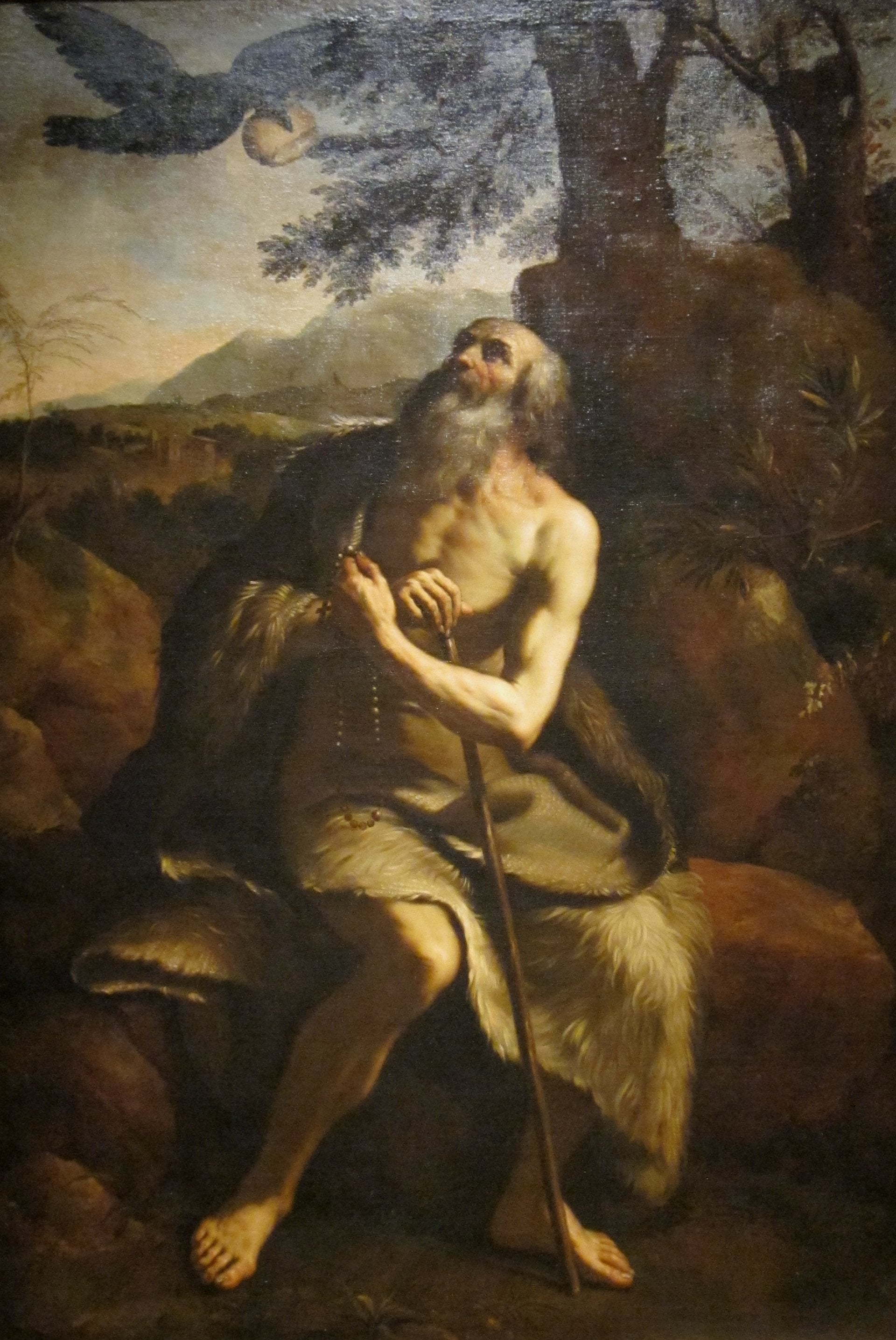 Saint Paul l'Ermite nourri par le corbeau - Guercino