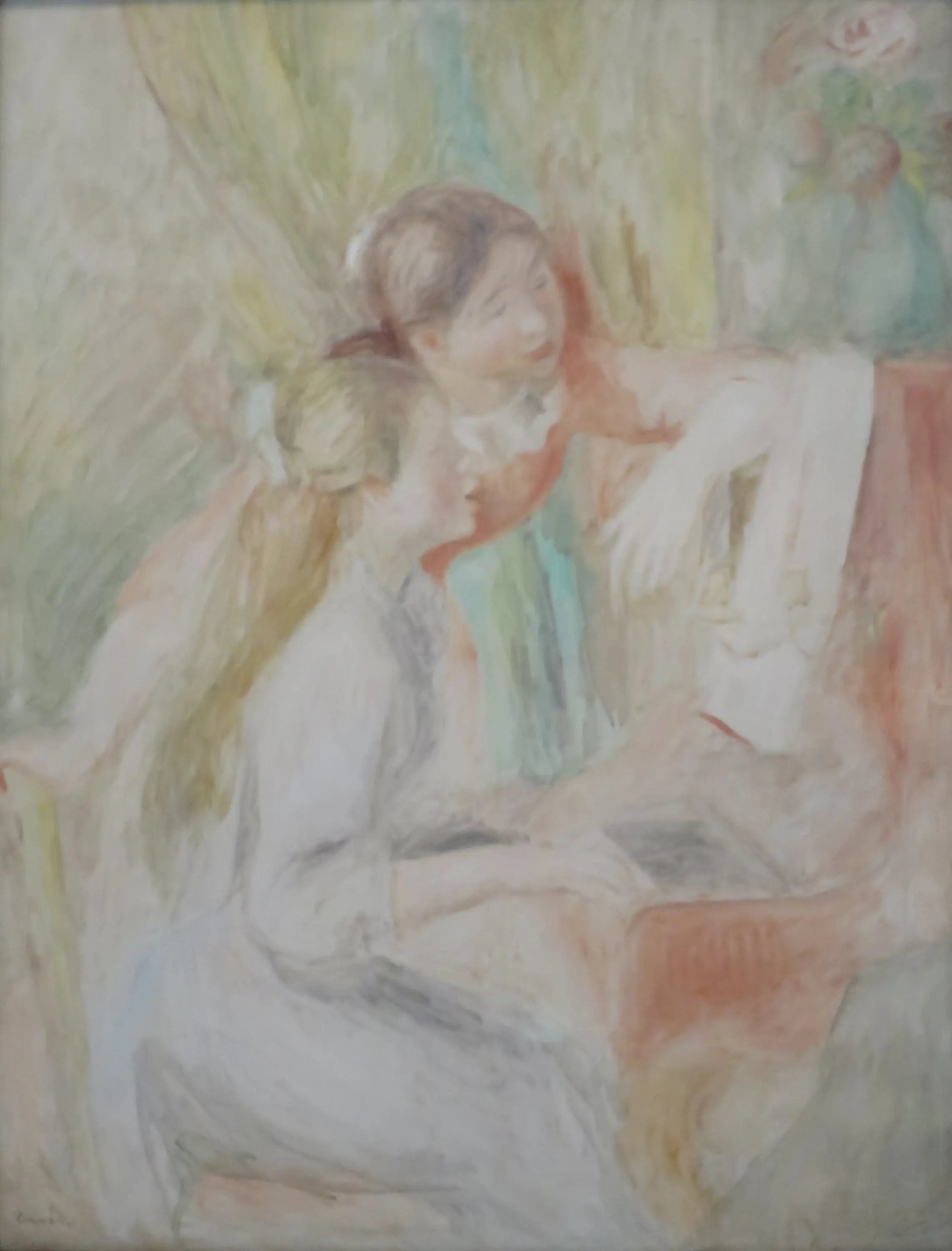 Reproduction du tableau « Jeunes filles au piano - Pierre-Auguste Renoir » par Alpha Reproduction en peinture à l’huile