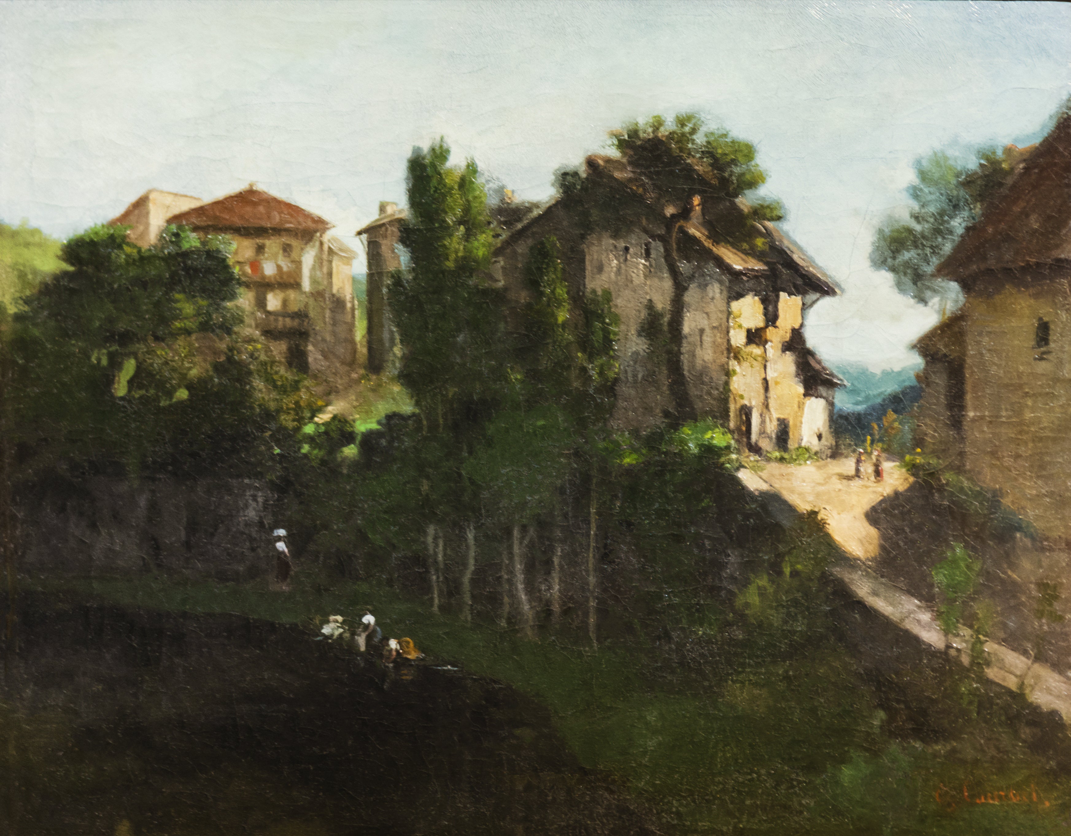 Paysage aux lavandières - Gustave Courbet
