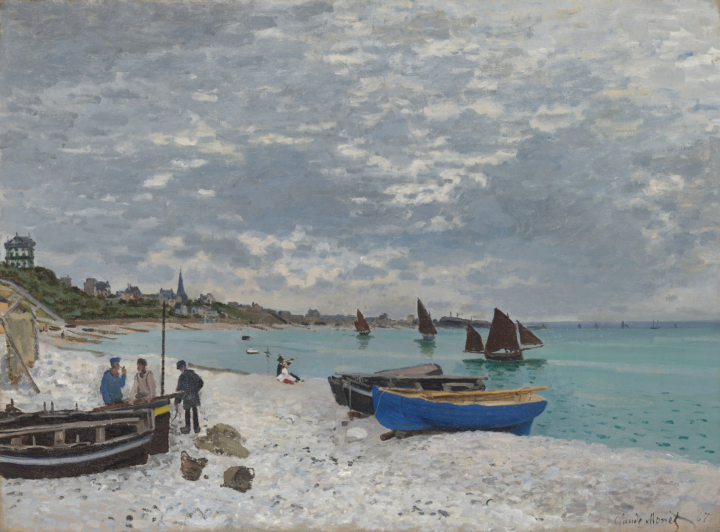 « Пляж в Сент-Адрессе » – Клод Моне, 1867