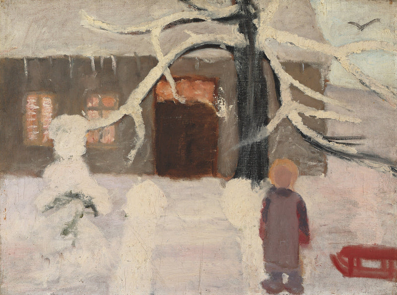 Boy in the snow (1905) - Paula Modersohn-Becker