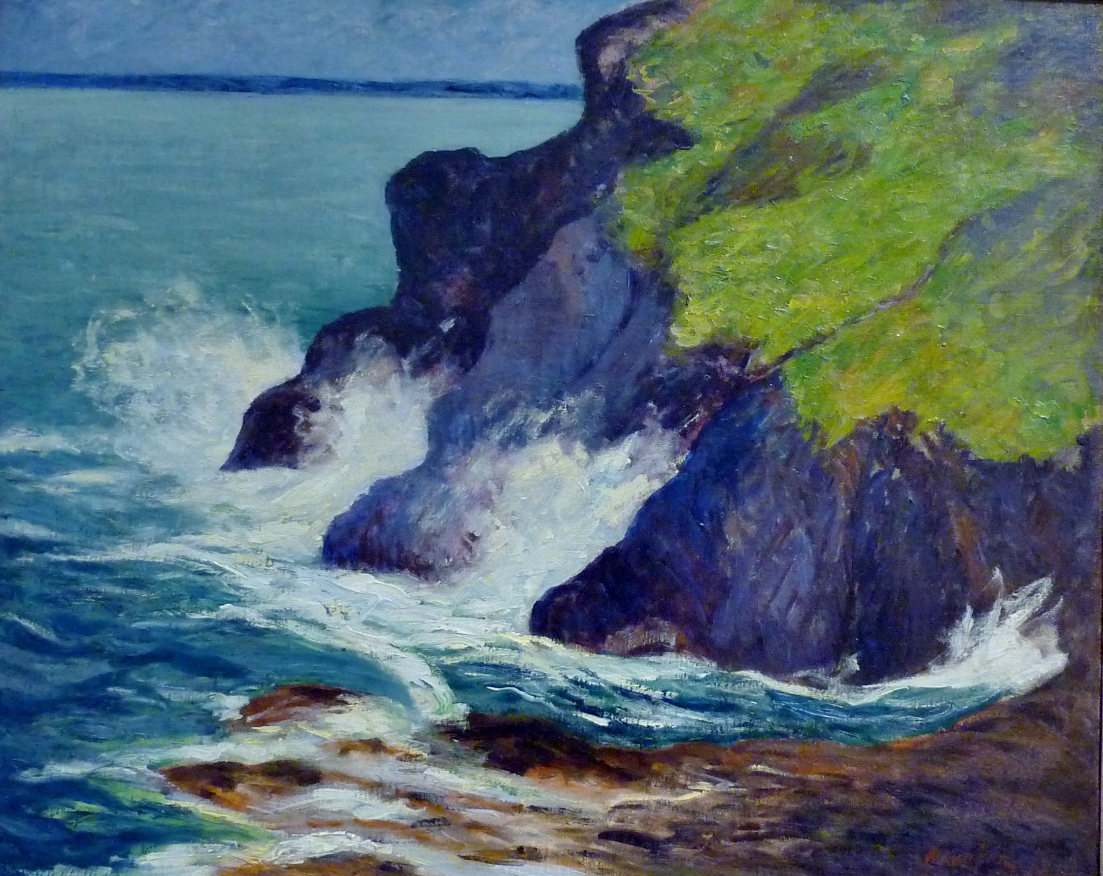 Les trois falaises. Saint-Jean-du-Doigt - Maxime Maufra - Alpha Reproduction