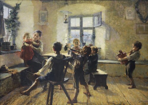Le Concert des enfants, Georgios Iakovidis, 1900, Oil on canvas