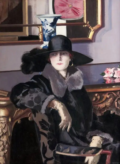 Une dame en noir - Francis Cadell - Alpha Reproduction