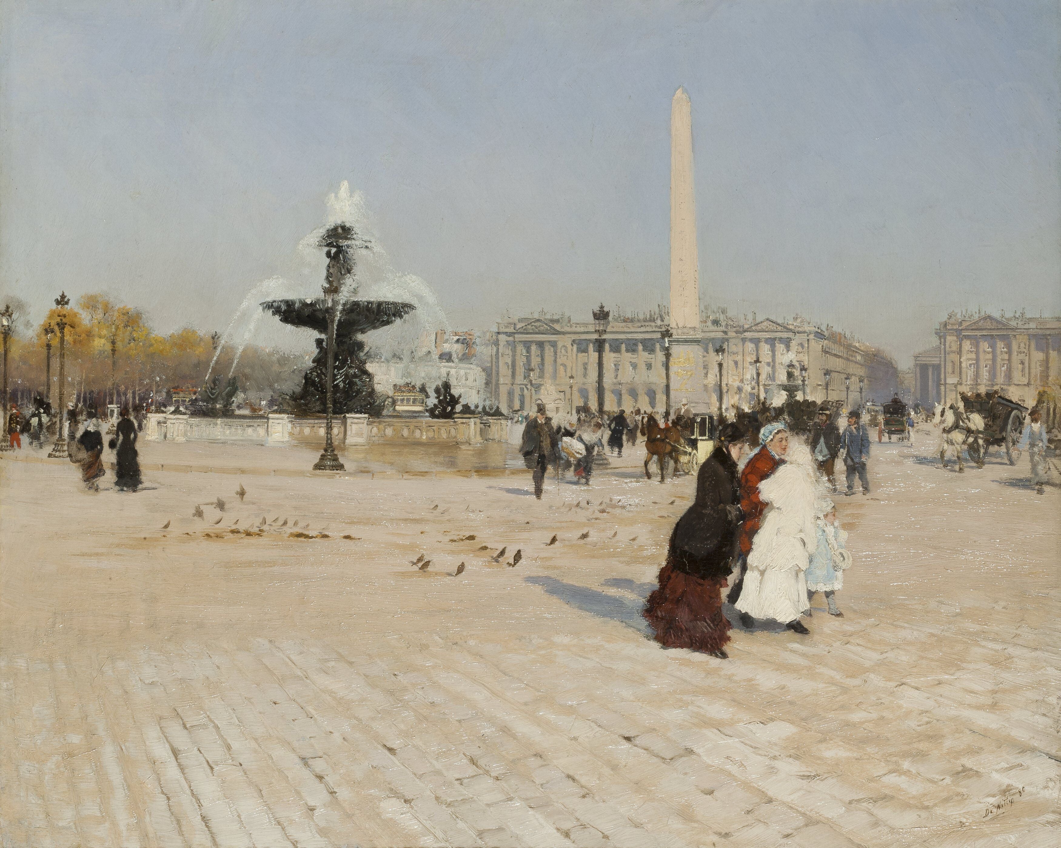 Un coin de la Place de la Concorde à Paris - Giuseppe De Nittis - Alpha Reproduction
