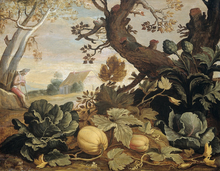 Paysage avec des fruits et légumes au premier plan - Abraham Bloemaert image 1 copie de tableau peinte à la main