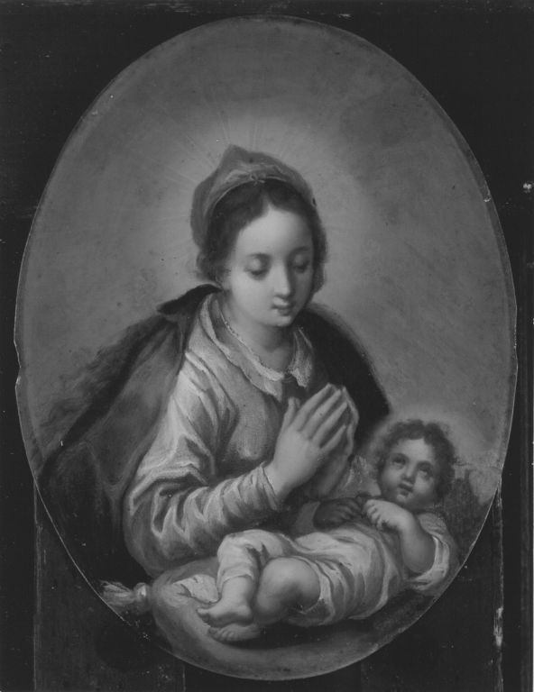 Maria avec l'enfant (copie ci-après) - Abraham Bloemaert