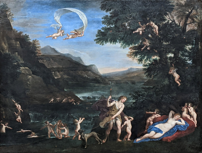 Adonis conduit près de Vénus par les Amours - Francesco Albani