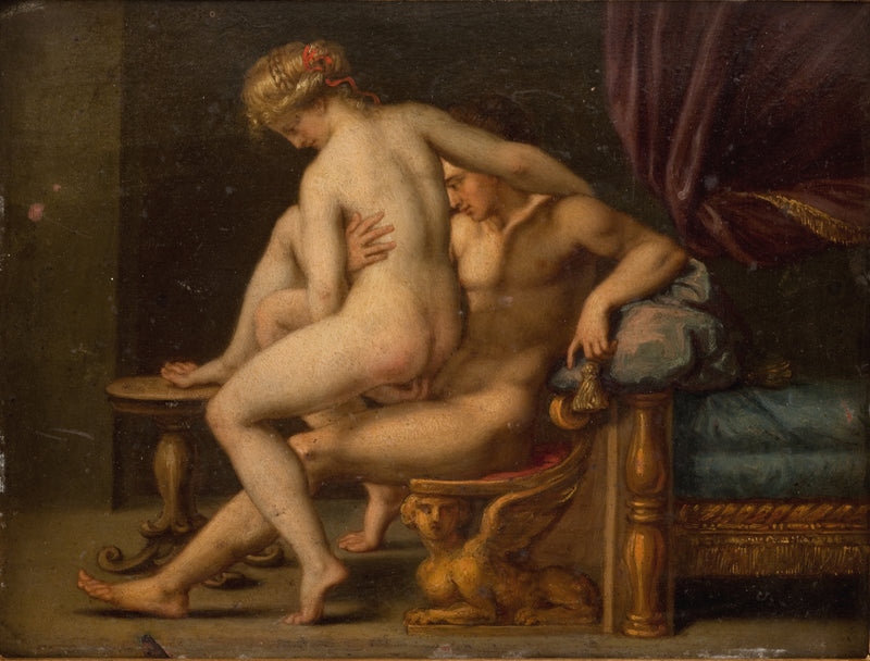 Nuditet med mand og kvinde - Agostino Carracci