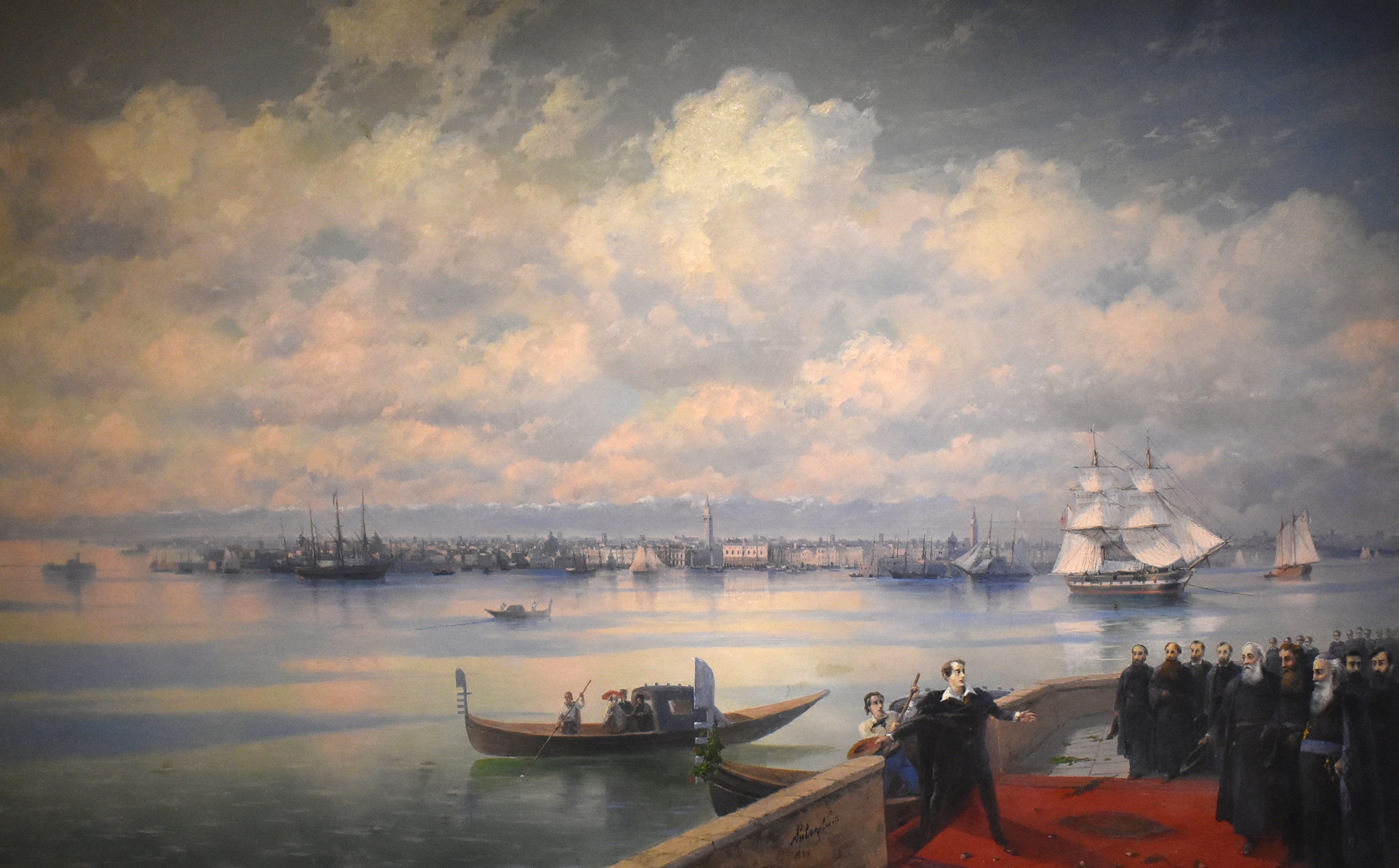 La visite de Byron aux Mekhitaristes de l'île de Surb Ghazar - Ivan Aïvazovski