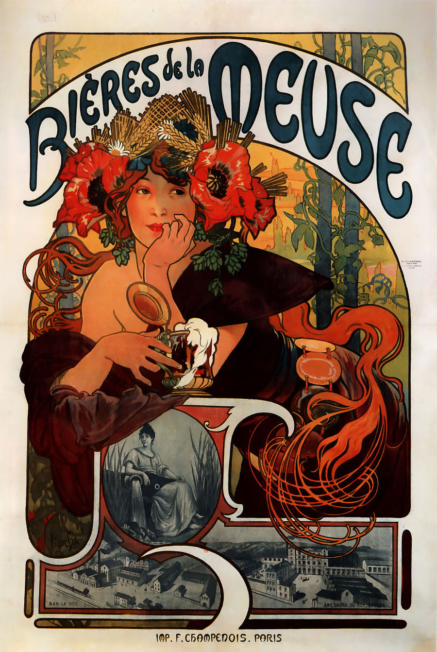 Bières de la Meuse - Alphonse Mucha