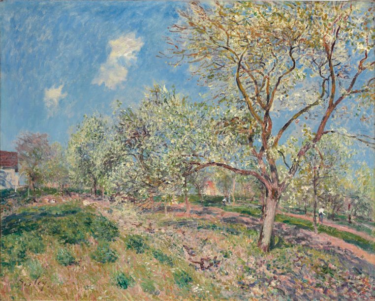 Reproduction du tableau « Printemps à Veneux - Alfred Sisley » par Alpha Reproduction en peinture à l’huile