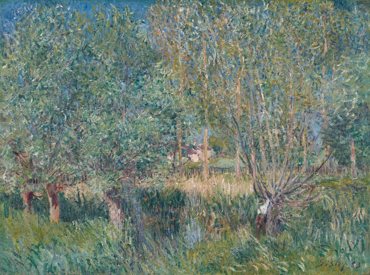 Reproduction du tableau « Saules au bord de l'Orvanne - Alfred Sisley » par Alpha Reproduction en peinture à l’huile