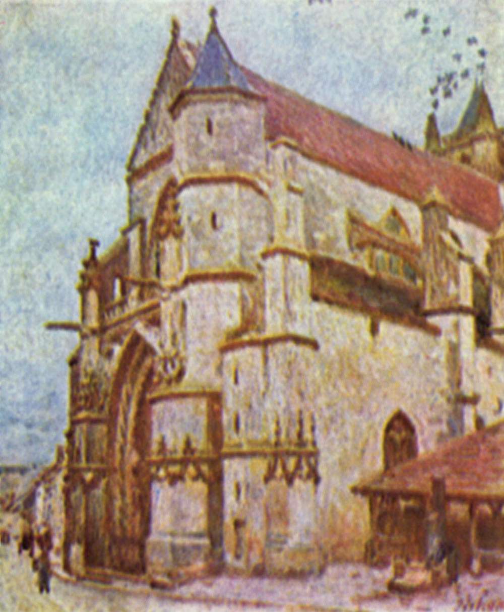 Reproduction du tableau « L'Église de Moret, l'après-midi - Alfred Sisley » par Alpha Reproduction en peinture à l’huile