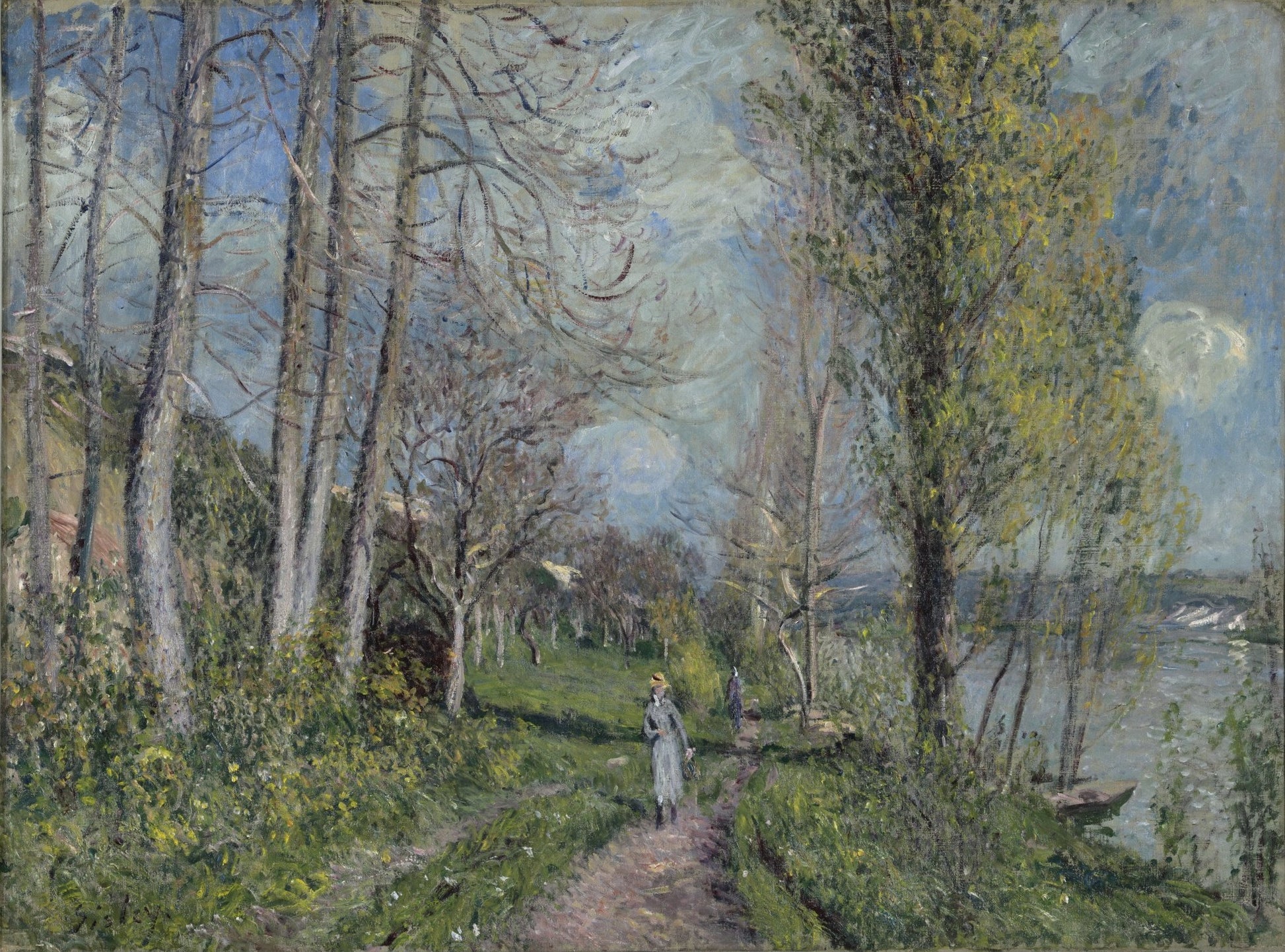 Reproduction du tableau « Bord de Seine à By - Alfred Sisley » par Alpha Reproduction en peinture à l’huile