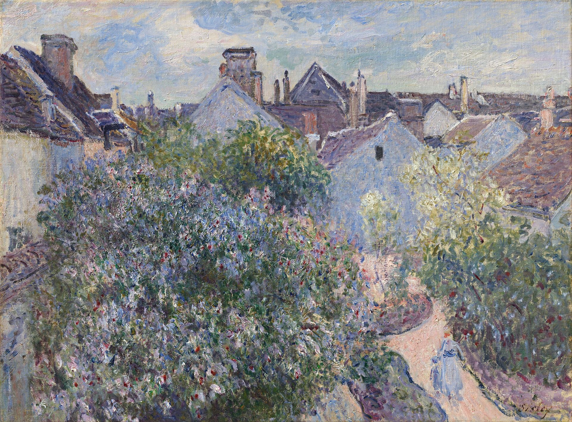 Reproduction du tableau « Ma maison à Moret - Alfred Sisley » par Alpha Reproduction en peinture à l’huile