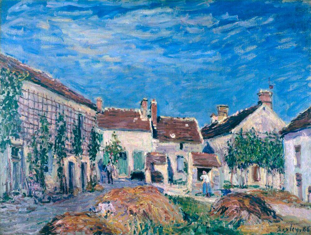 Reproduction du tableau « Une cour aux Sablons - Alfred Sisley » par Alpha Reproduction en peinture à l’huile