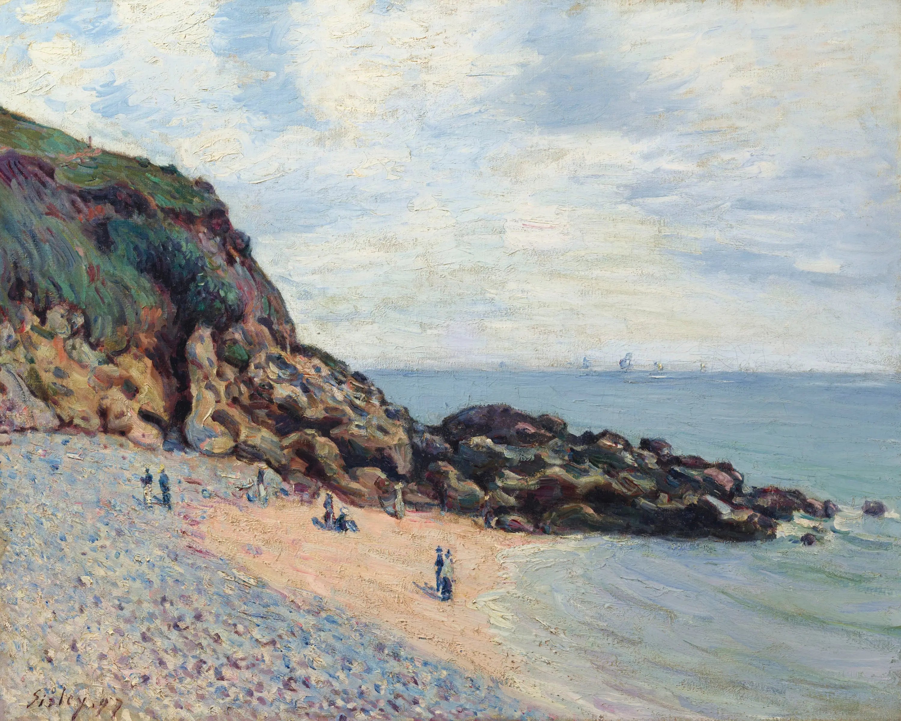 Reproduction du tableau « Baie de Langland - Alfred Sisley » par Alpha Reproduction en peinture à l’huile
