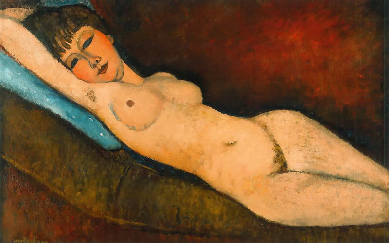 Обнаженная на синем диване - Амедео Модильяни