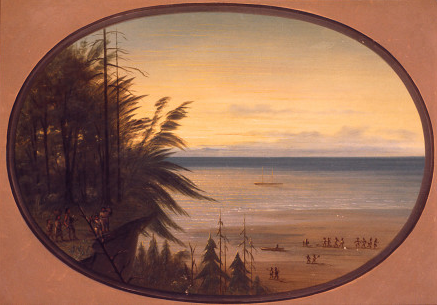 Une échelle indienne - Indiens Nayas - George Catlin