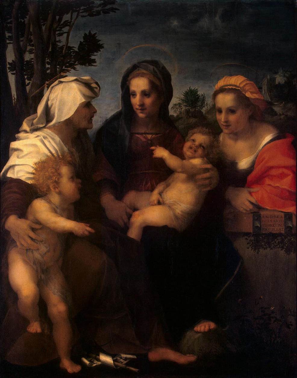 La Vierge à l’Enfant avec sainte Catherine sainte Élisabeth et saint Jean-Baptiste - Andrea del Sarto - Alpha