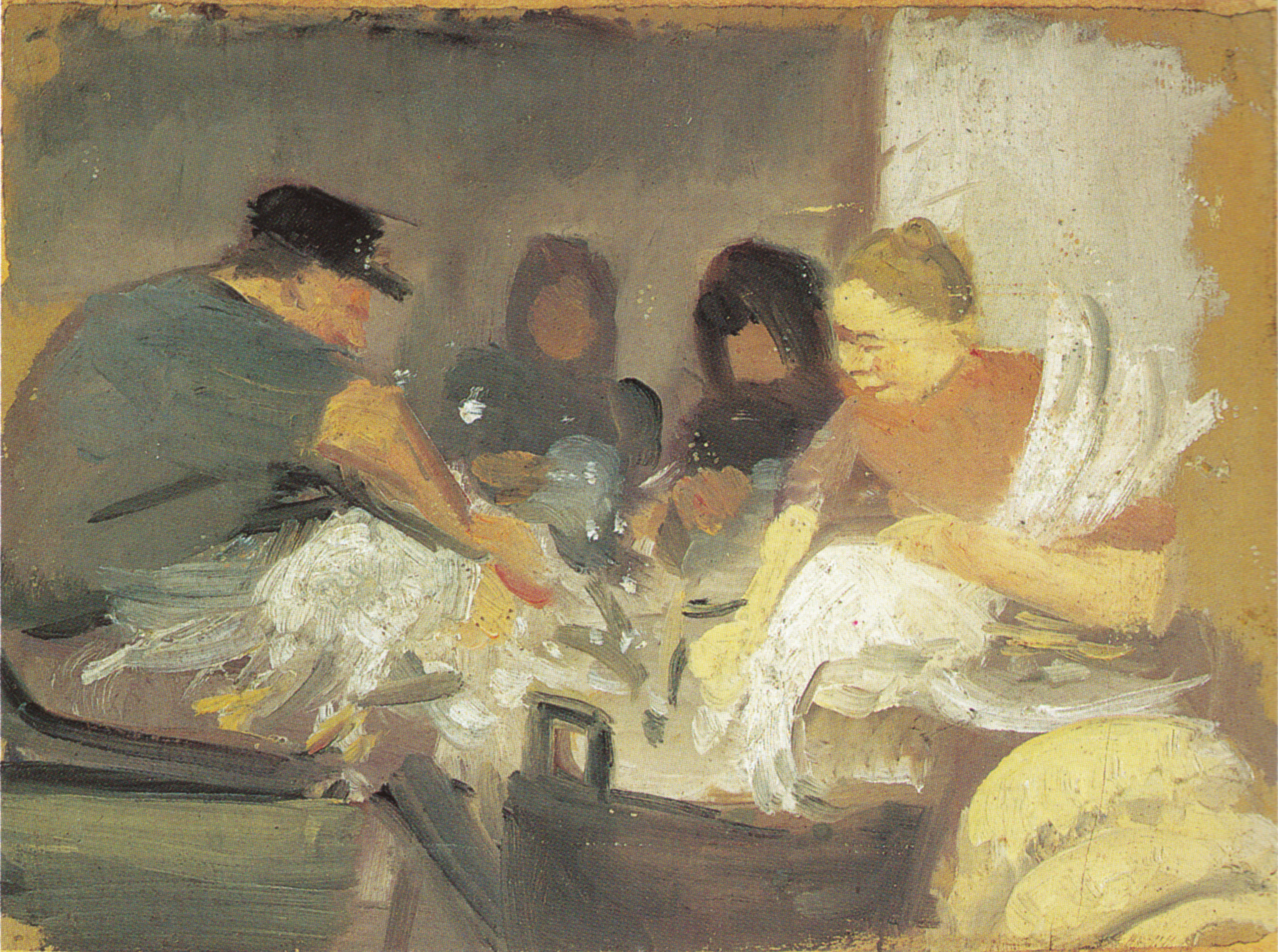 Plumer l’oie de Noël. Étude. - Anna Ancher - Alpha Reproduction