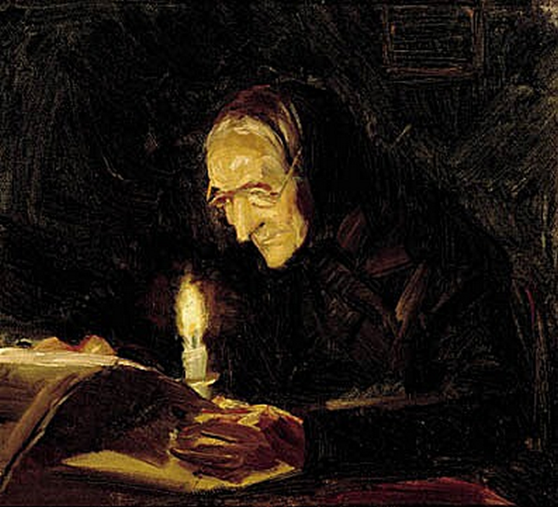 Ma mère à la lueur des bougies. - Anna Ancher - Alpha Reproduction