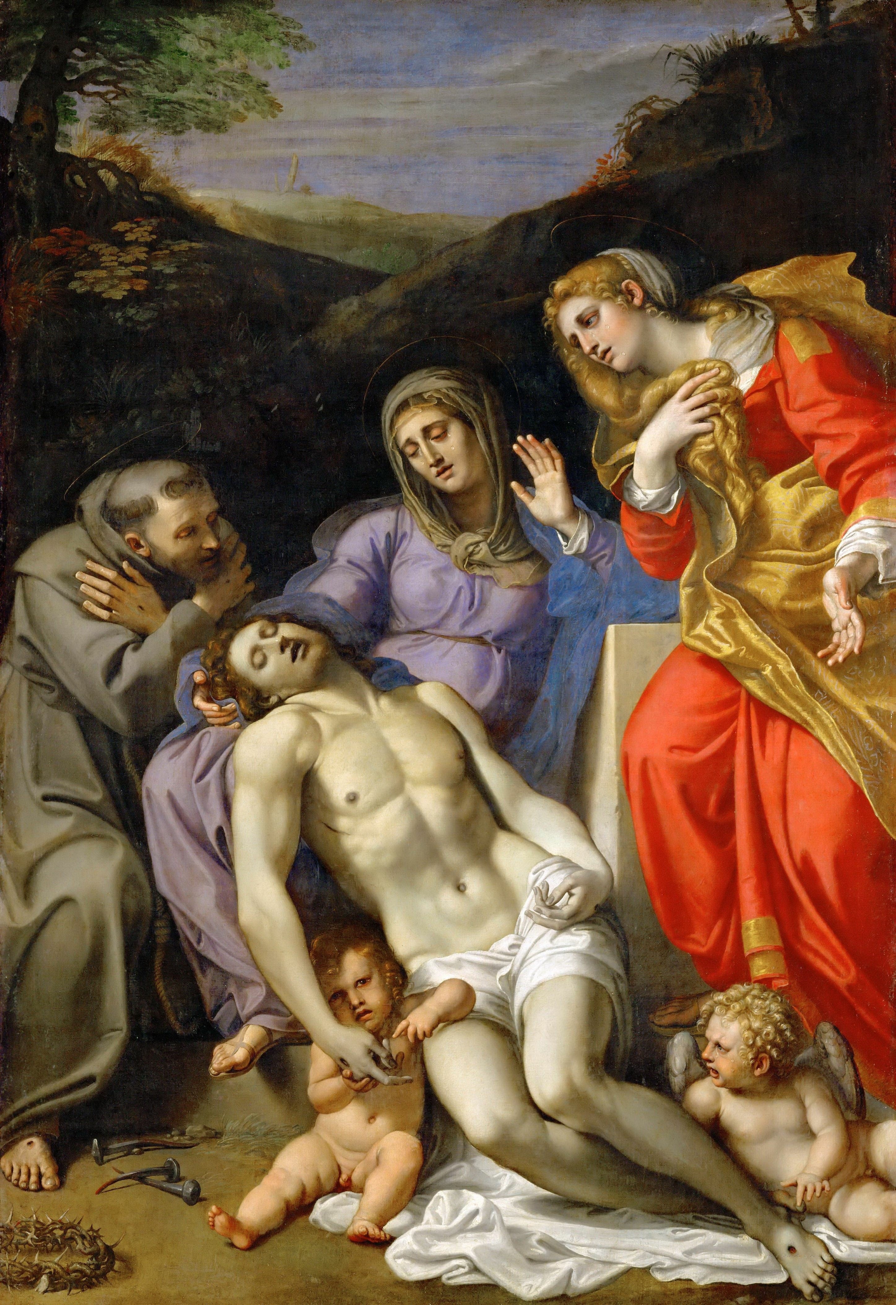 Pietà avec saint François et sainte Marie Madeleine - Annibale Carracci